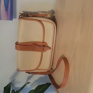 Vintage Dooney & Bourke Equestrian All Weather Leather Crossbody Bag